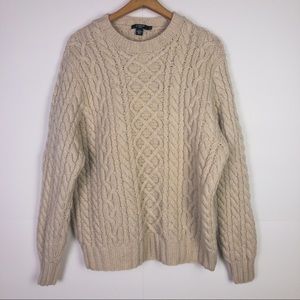 J. Crew Handknit Fisherman’s Cable Knit Sweater